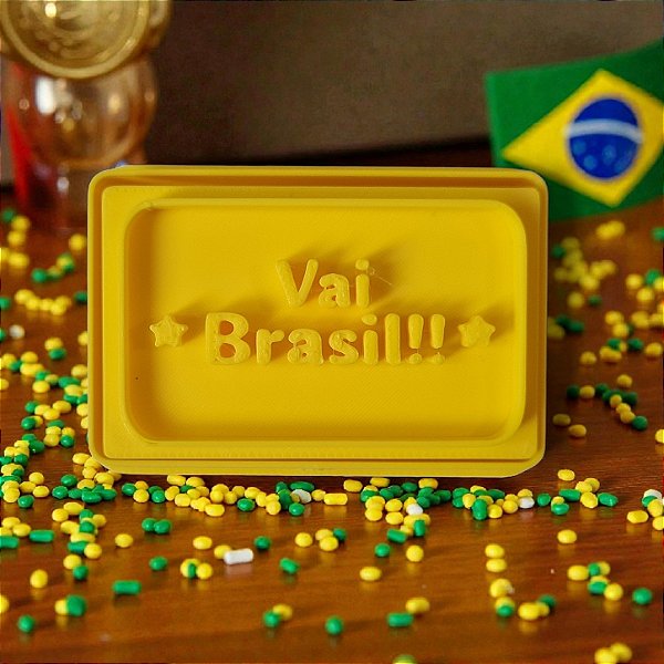 Cortador e Marcador 3D - Placa Vai Brasil (Copa)