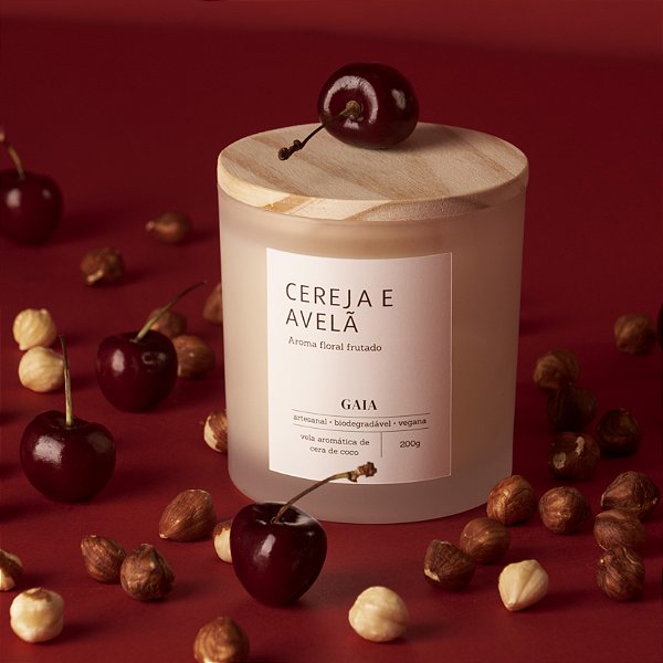 Vela Aromática Cereja e Avelã 200g