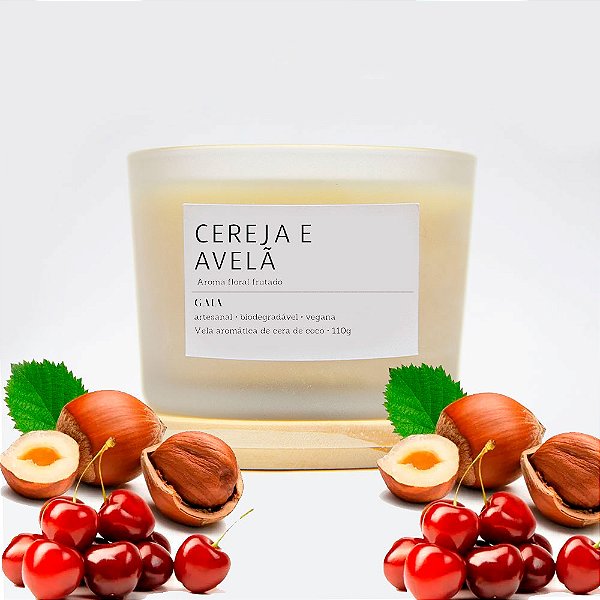 Vela Aromática Cereja e Avelã 110g
