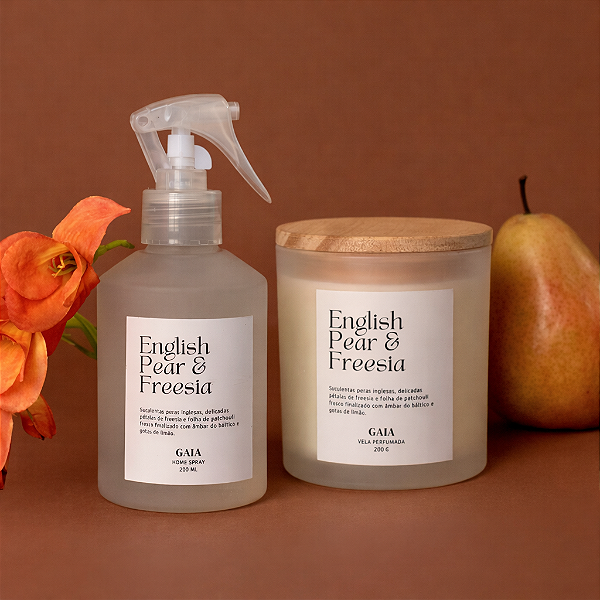 Kit Vela e Home Spray English Pear & Freesia