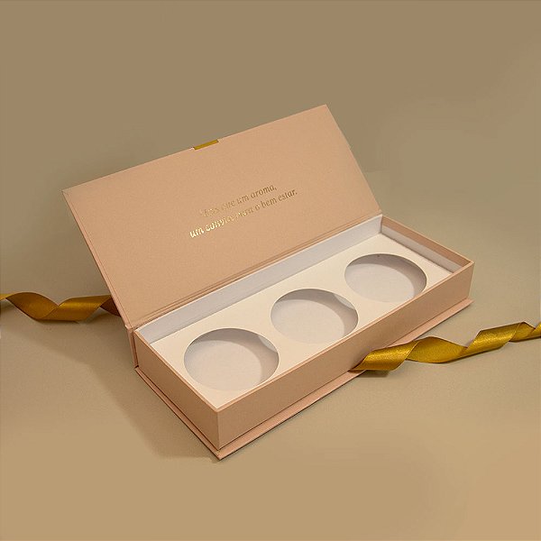 Caixa de presente para 3 velas 50g