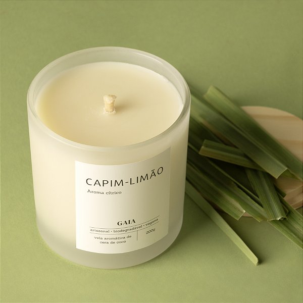 Vela Aromática Capim Limão 200g