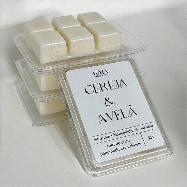 Pastilha de Cera Wax Melt Cereja e Avelã