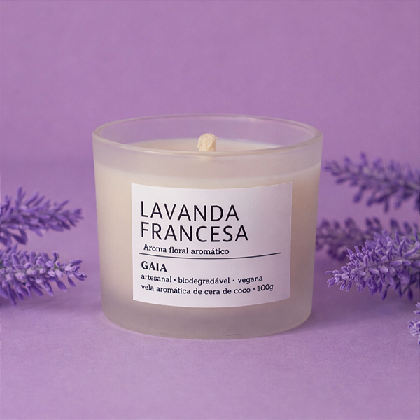 Vela Aromática Lavanda Francesa 100g