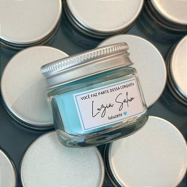 Vela Aromática Personalizada Vidro 30g C/ Tampa Metálica