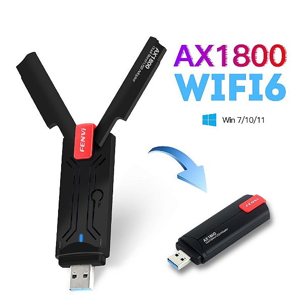 Adaptador Wifi 6 Fenvi Ax1800 Dual-band 2.4g 5ghz