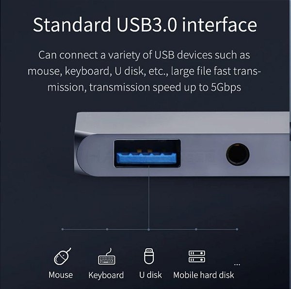 Hub Hagibis 6 Em 1 Usb-c P/ iPad Pro Smartphones