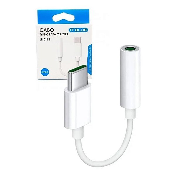 CABO ADAPTADOR USB TIPO C PARA P2 FEMEA IT BLUE LE