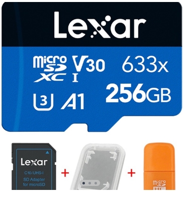 Cartão de memória Lexar LSDMI256BB-633A e Adaptador de Cartao de memoria usb e suporte para Cartão de Memoria