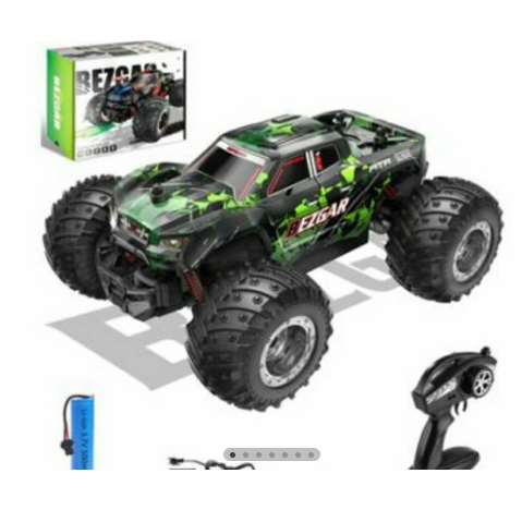 Carro De Controle Remoto Recarregável  Bezgar Verde 2.4ghz