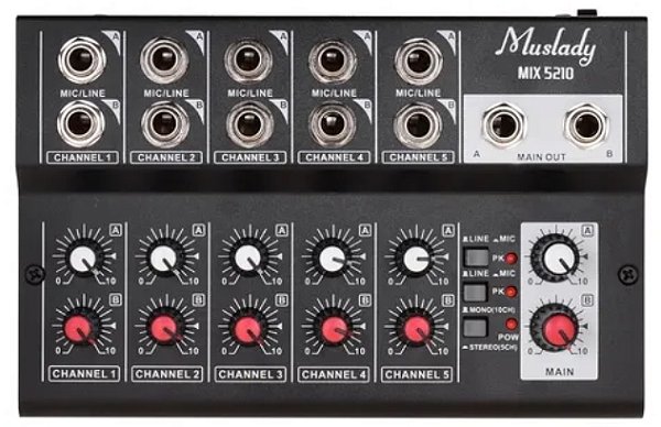 Mesa Muslady Mix5210 10 Canais Digital