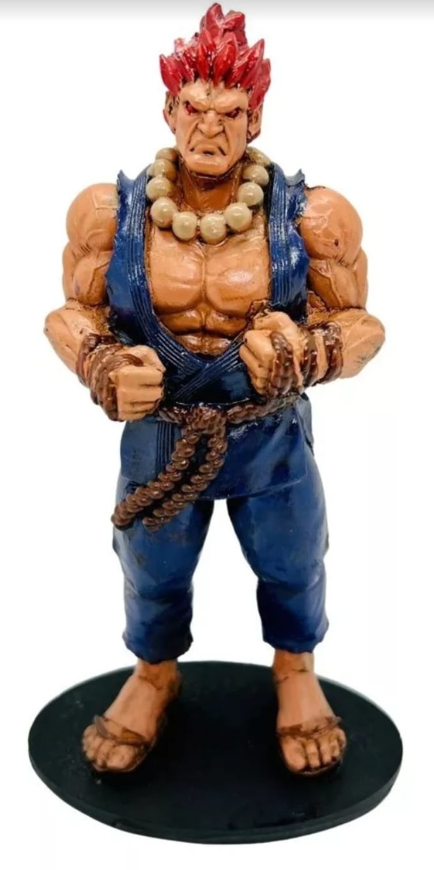 Boneco Akuma Street Fighter Estátua Colecionável Resina