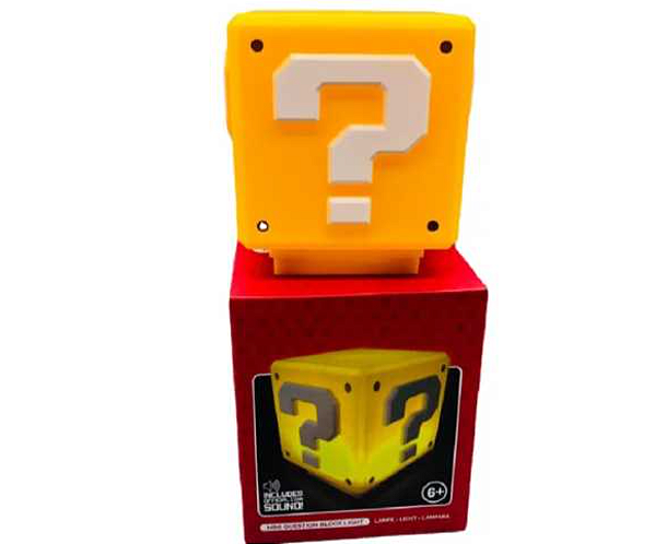 Luminária  Ponto de Interrogação Mario Bros