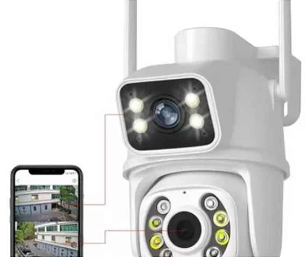 Câmera speed dome Lente dupla 360 graus