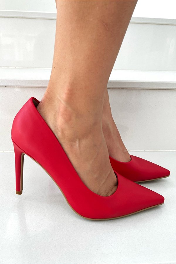 Scarpin Julia Salto Fino - Ss23 Vermelho