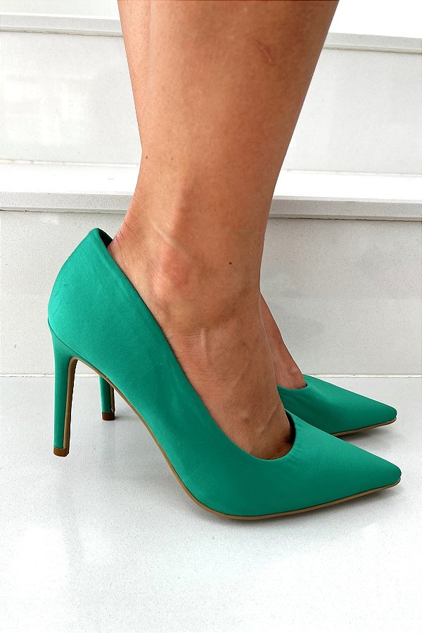 Scarpin Julia Salto Fino - Ss23 Verde