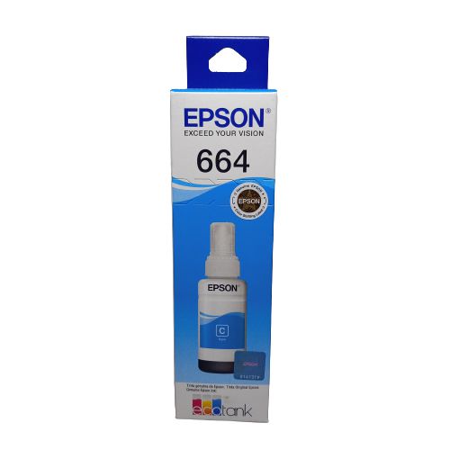 Refil de Tinta Para Impressora Epson T664220 Ciano 70ml L10 | L200 | L355 | L365 | L220 | L565 | L375 ORIGINAL
