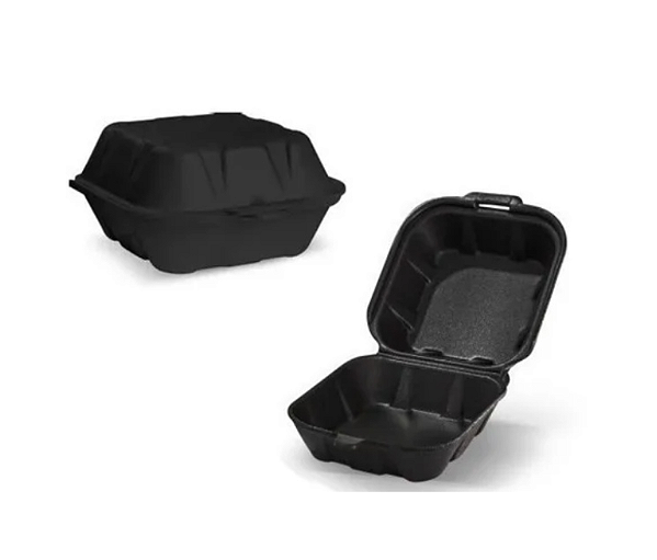 H-03 HAMBURGUEIRA ISOPOR EPS 162X162X86MM PRETA C/400