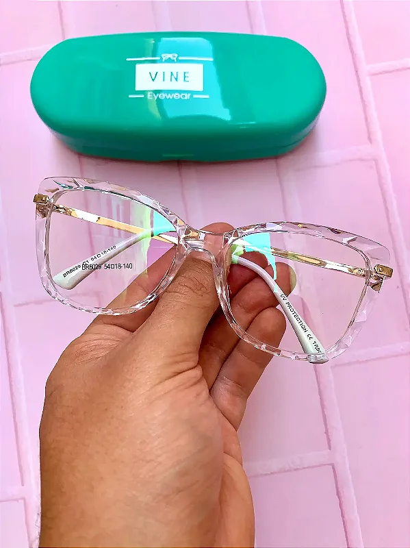 Armação Transparente Feminina 3D - Deisy