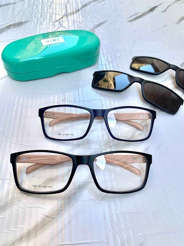 Armação Masculina Clip-on 2 em 1 - Morgan