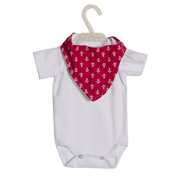 Babador Bandana para Bebê João Vermelho 01 Peça