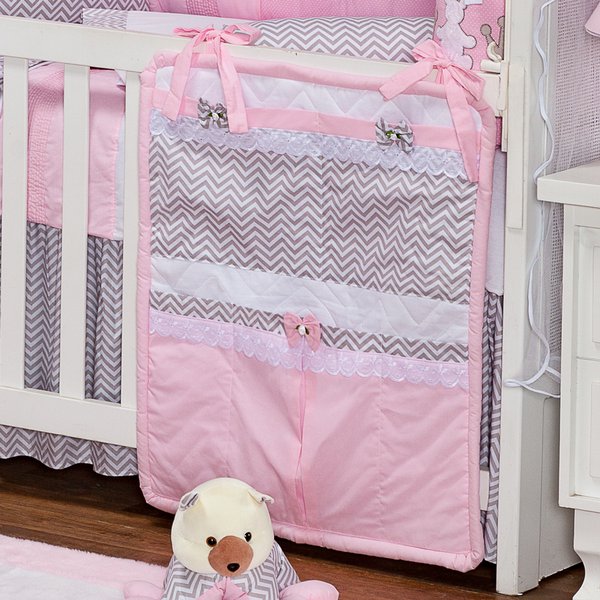 Porta Objetos para Quarto de Bebê Imperiale Rosa 01 Peça - Coleção Conforto