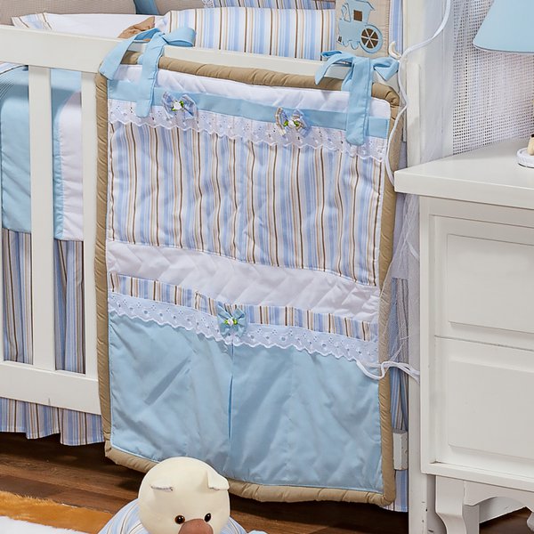 Porta Objetos para Quarto de Bebê Toys Azul 01 Peça - Coleção Conforto