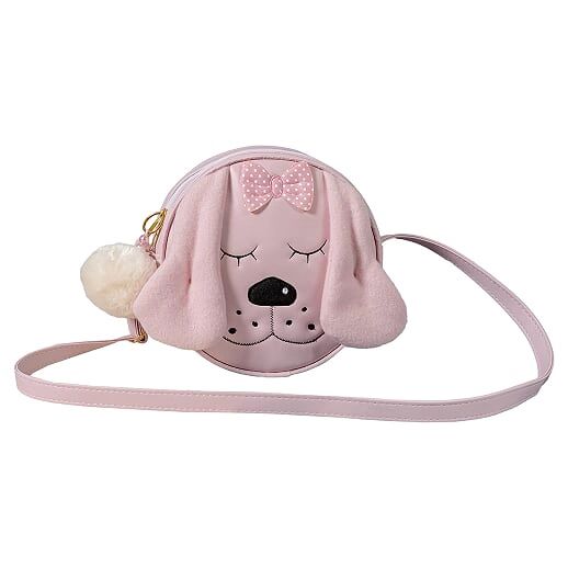 Bolsa Redonda Nylon Bichinho Dog Rosa P 01 Peça