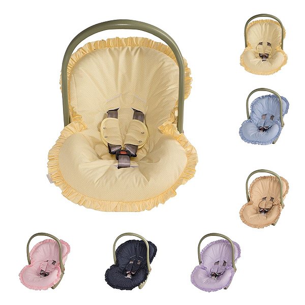 Capa para Bebê Conforto Poá com Protetor de Cinto 02 Peças