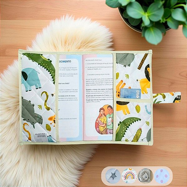 Capa para Caderneta de Vacinação para Bebê Floresta 01 Peça