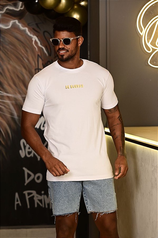 Camisa Branca De Buenas Encorpado Peito