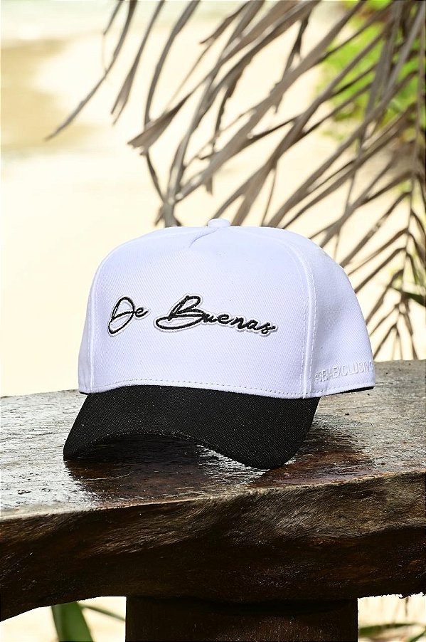 Boné Branco De Buenas Escrita Brilhante