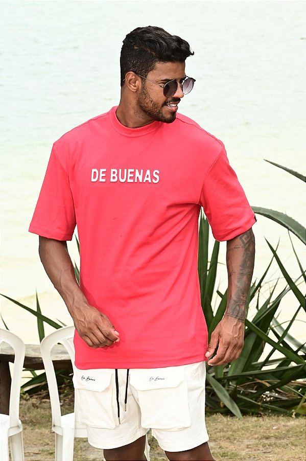 Oversized Vermelha De Buenas Embossing Furta-Cor