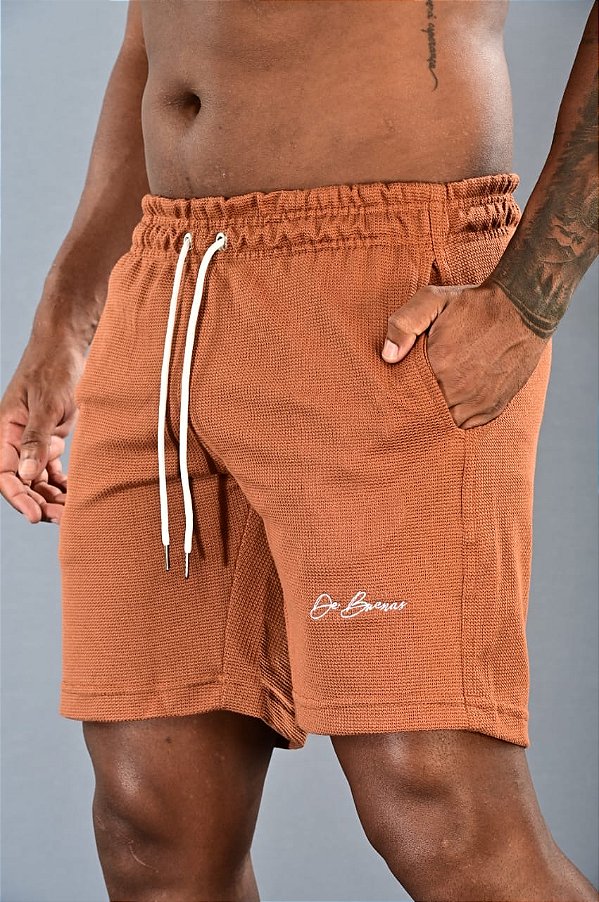 Bermuda Caramelo Tricot Escrita