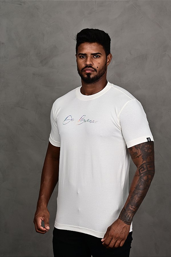 Camisa Off-White Escrita Furta-Cor