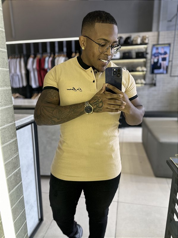 Camisa Cappuccino Gola Padre Canelada De Buenas