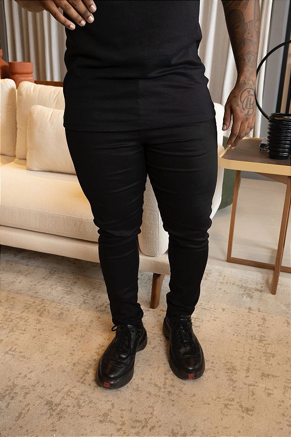 Calça Preta Casual Skinny De Buenas