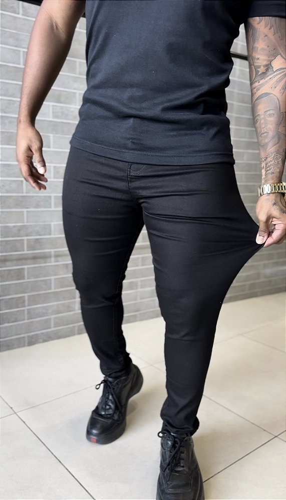 Calça Preta Casual Skinny De Buenas
