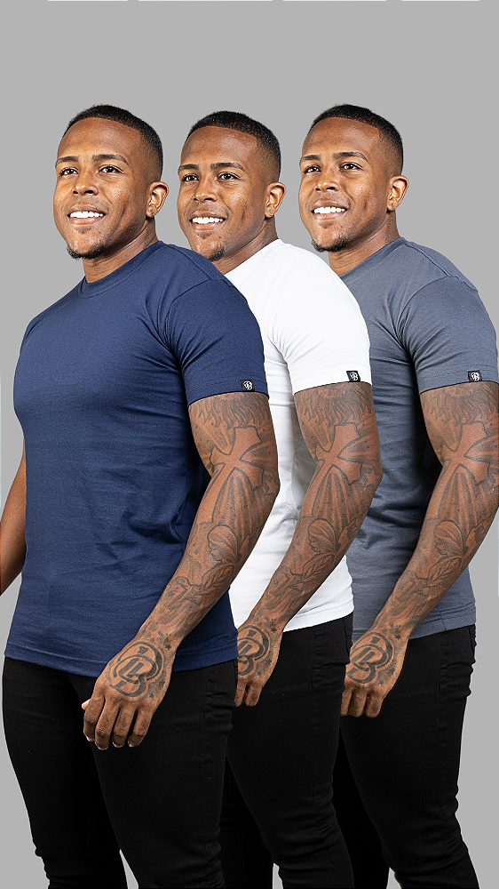 Kit 3 Camisas Básicas De Buenas 100% Algodão Premium