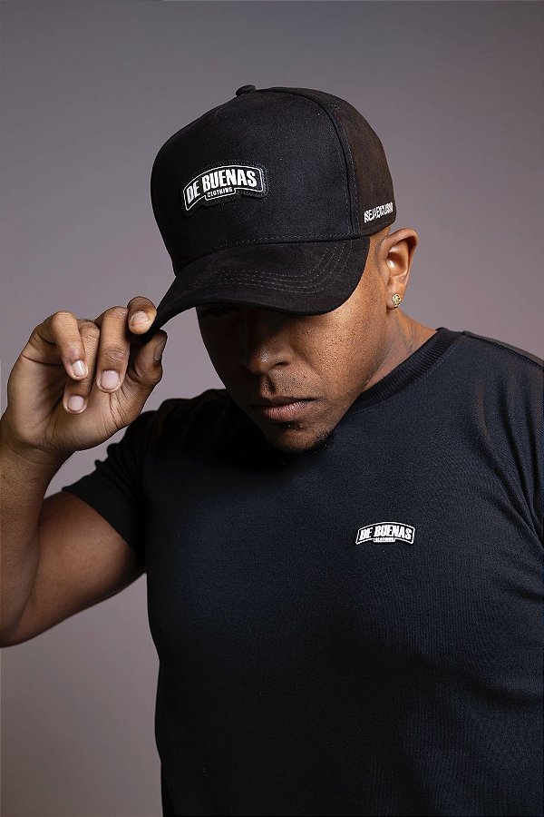 Boné Preto Emborrachado