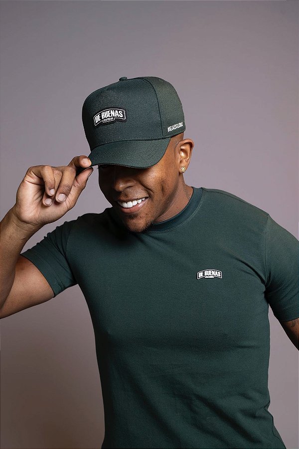 Boné Verde Emborrachado