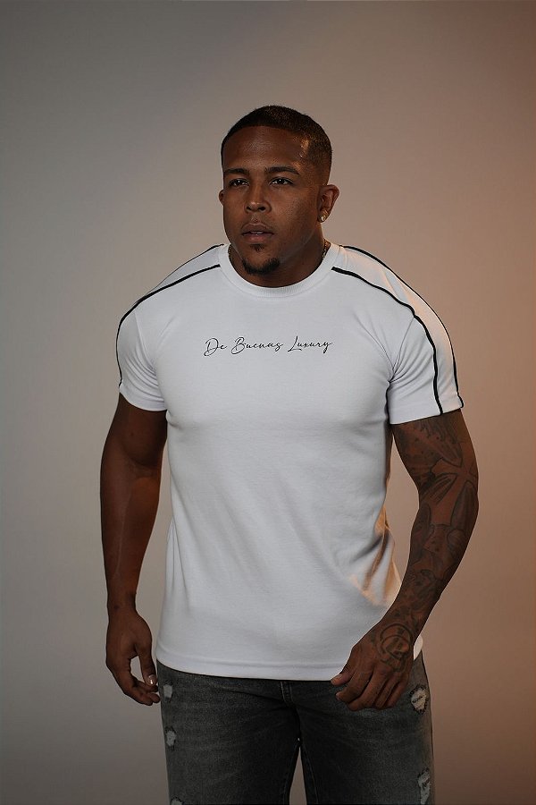 Camisa Branca Friso De Buenas