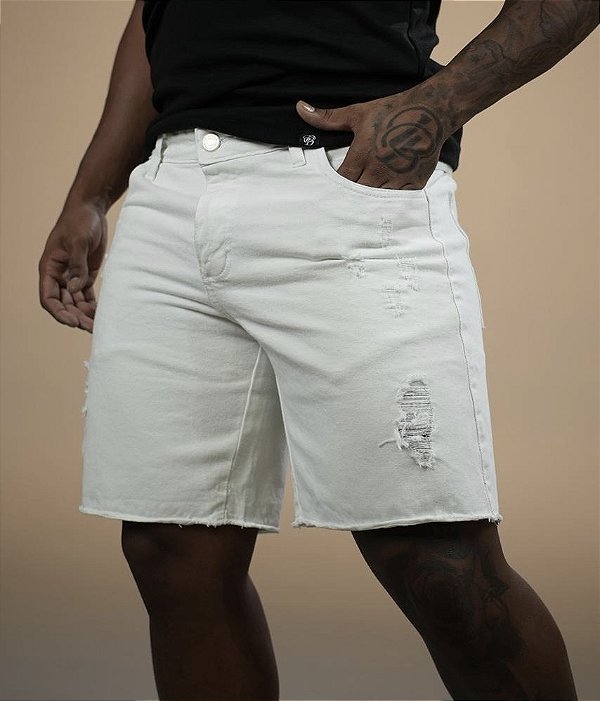 Bermuda Jeans Branca De Buenas