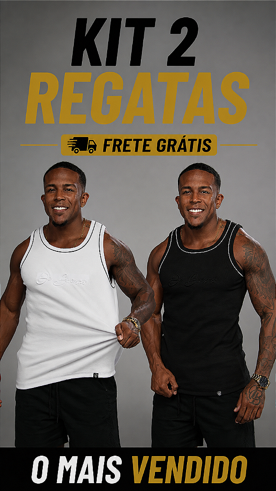 Kit com 2 Regatas Americanas Masculinas Ribana Canelada 92% Algodão 8% Elastano De Buenas Preta e Branca Viés