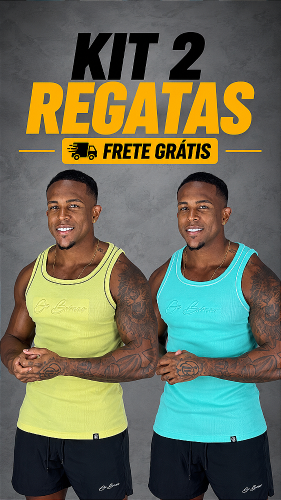Kit com 2 Regatas Americanas Masculinas Ribana Canelada 92% Algodão 8% Elastano De Buenas Amarelo Manteiga e Verde Água Viés