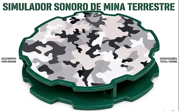 Simulador sonoro de mina terrestre tática para jogos de Airsoft e Milsim