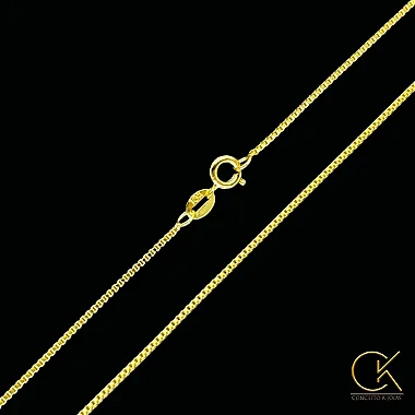 Corrente Veneziana 1,2mm - Fecho Tradicional - Banhada a Ouro 18k