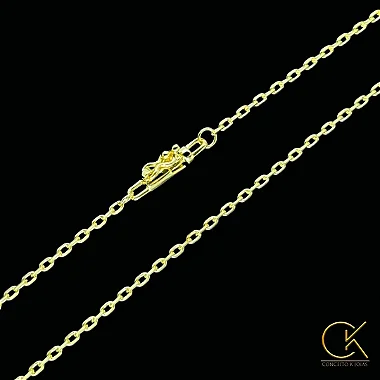 Corrente Cartier Cadeado 3mm - Fecho Canhão - Banhada a Ouro 18k