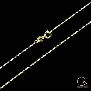 Corrente Cartier Cadeado 1mm - Fecho Tradicional - Banhada a Ouro 18k