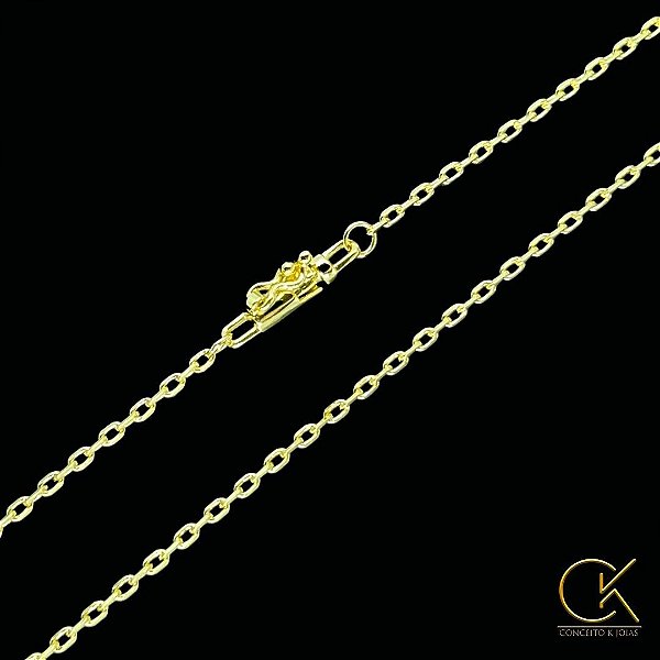 Corrente Cartier Cadeado 2mm - Fecho Canhão - Banhada a Ouro 18k